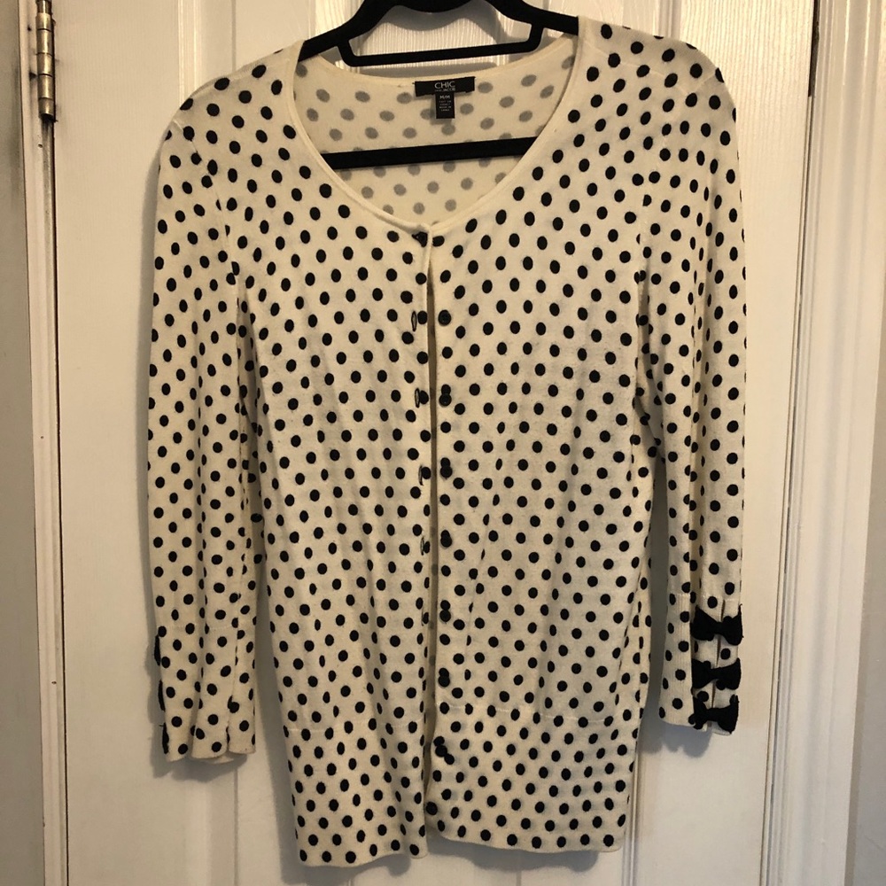 Polka dot cardigan